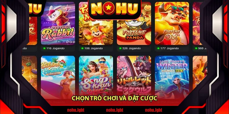 Chọn trò chơi và đặt cược Chọn trò chơi và đặt cược